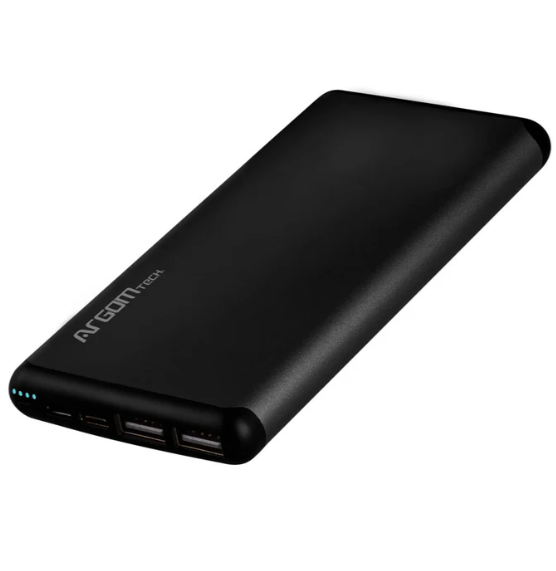 Power Bank ARGOM, s12, 12,000MAH, Aluminio ARG-PB-1150BK Black