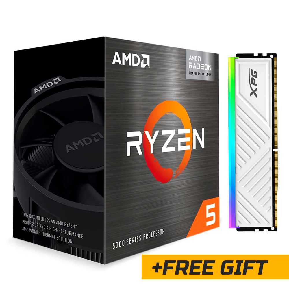 Procesador AMD Ryzen 5 5600G + GRATIS Memoria Ram 8GB RGB D35 White - KT