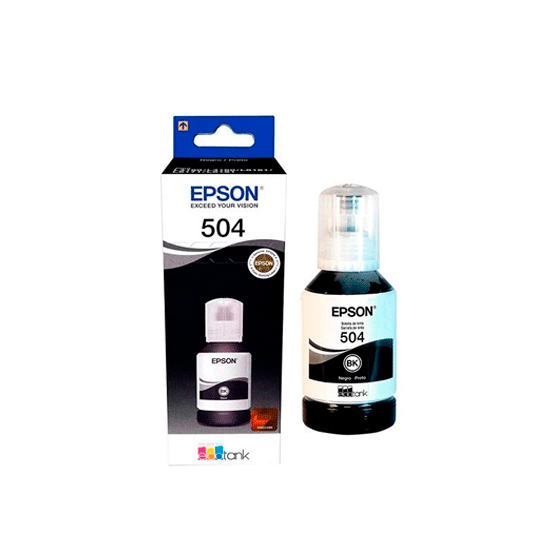 Refil de Tinta  EPSON 504 T504120-AL 127ML, Negro