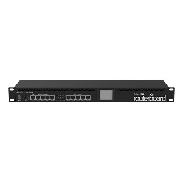 Router Board MikroTik  10 Puertos 5xFE + 5xGigE, RB2011UiAS-RM