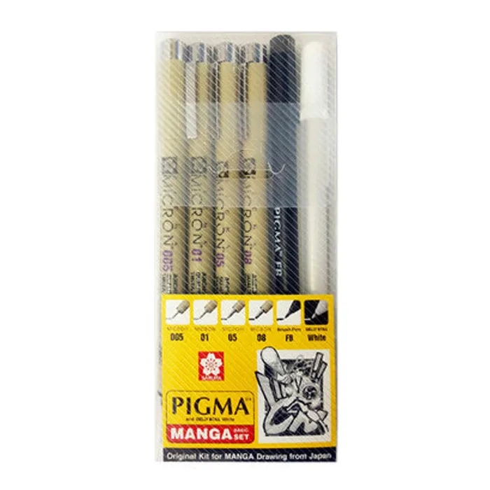 Set de 6 Estilografos Pigma Para Manga - Sakura