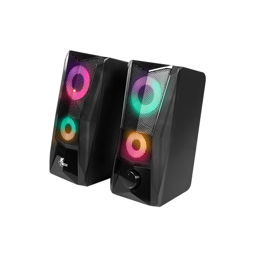 Speakers Xtech Estereo 2.0, Led lights USB, 3.5mm XTS-130