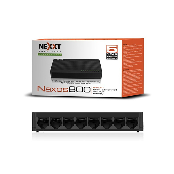 Swich Nexxt Naxos800 Desktop 8 Port 10/10 0 ASIDT084U3