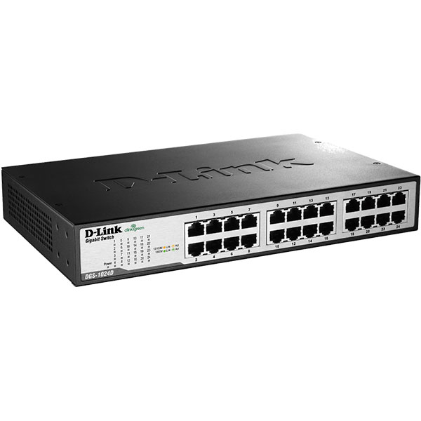 Switch D-Link, DGS-1024C de 24 Puertos 10/100/1000 Mbps