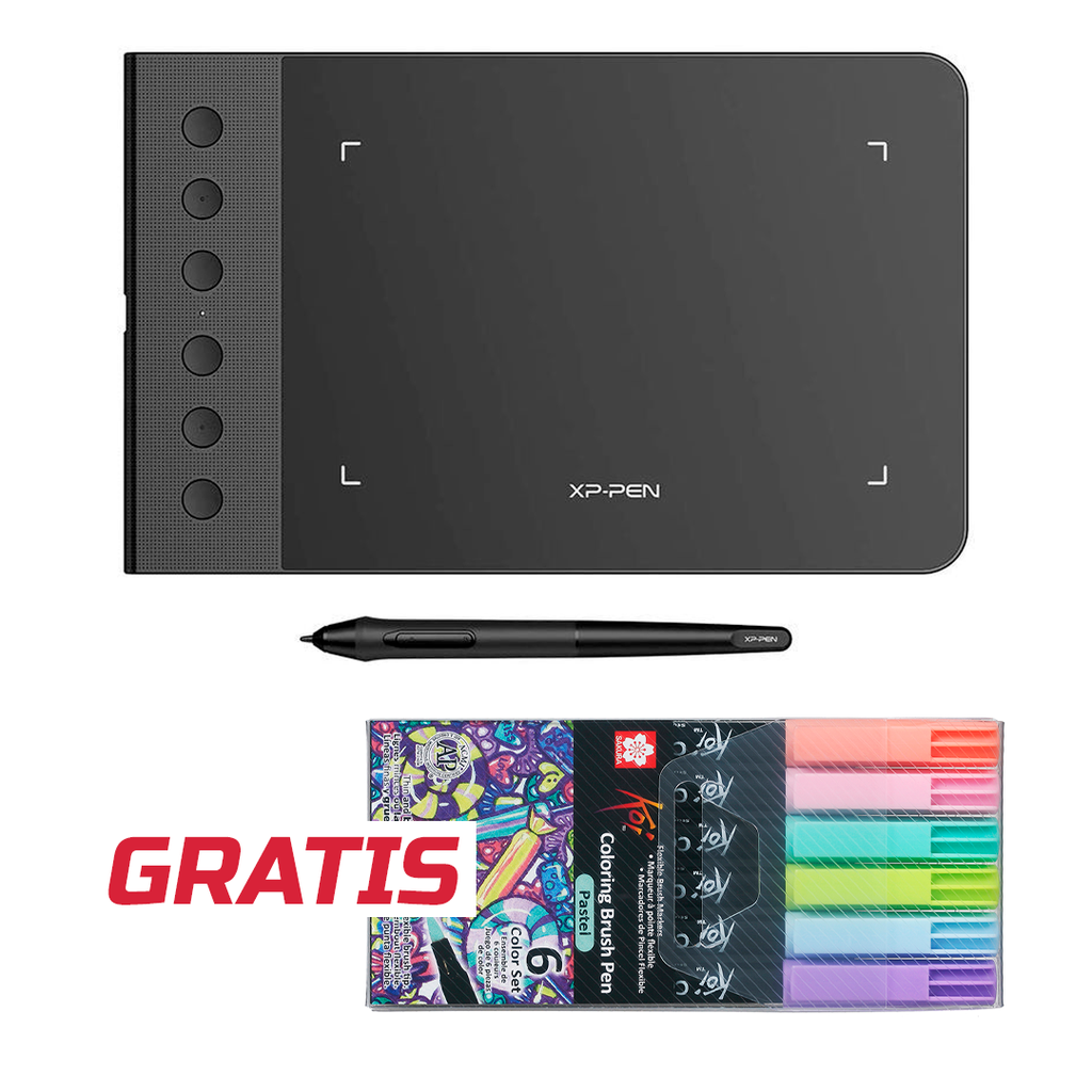 Tableta de Dibujo XP PEN Star G640S, 6.5 X 4" + Gratis 4 Rotuladores Punta Fina Schneider