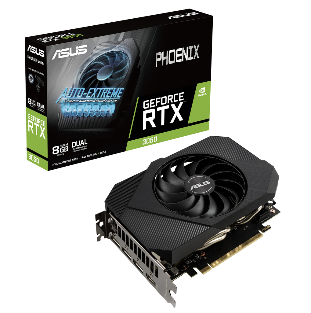 TARJETA DE VIDEO ASUS 8GB PHOENIX PH-RTX3050-8G GDDR6 DL55 90YV0HH2M0AA00 195553645256