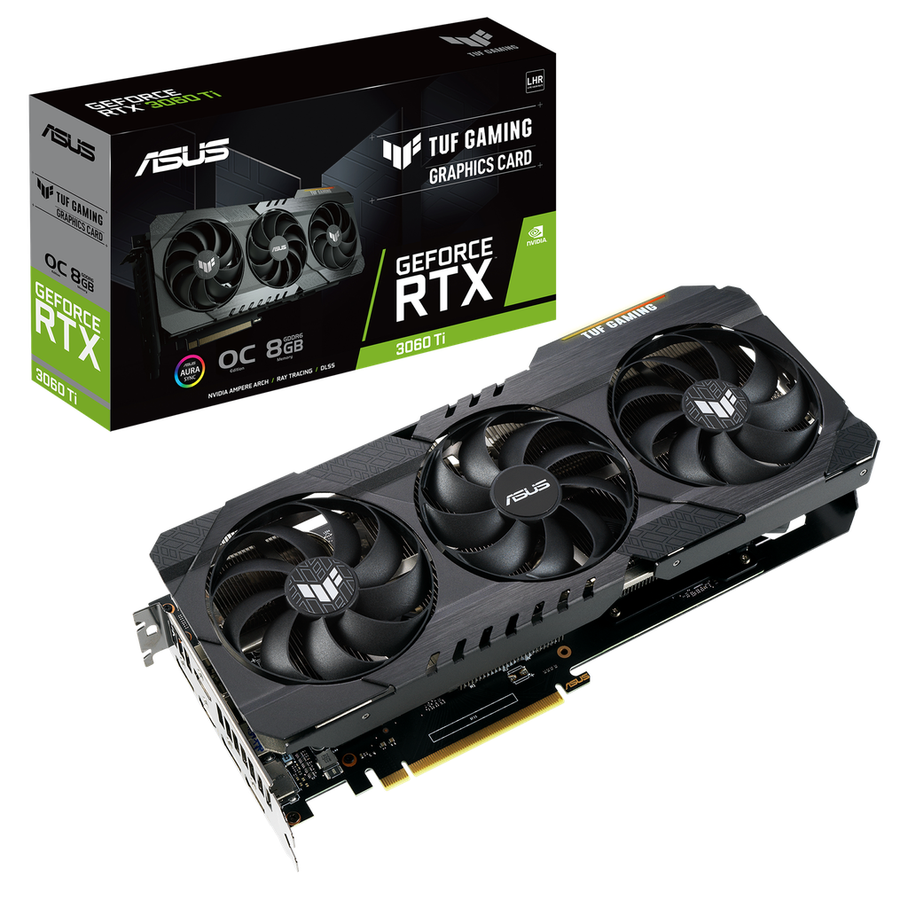 Tarjeta de video Asus TUF RTX 3060 TI V2 8GB GDDR6 con LHR TUF-RTX3060TI-08G-V2