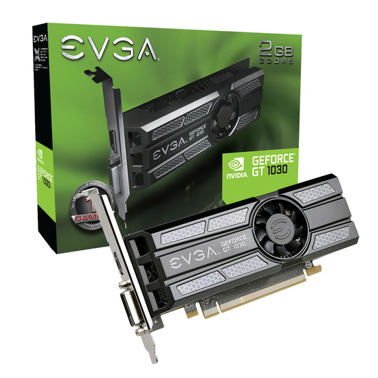 Tarjeta de Video Geforce NVidia GT 1030 2GB GDDR5 Low Profile EVGA