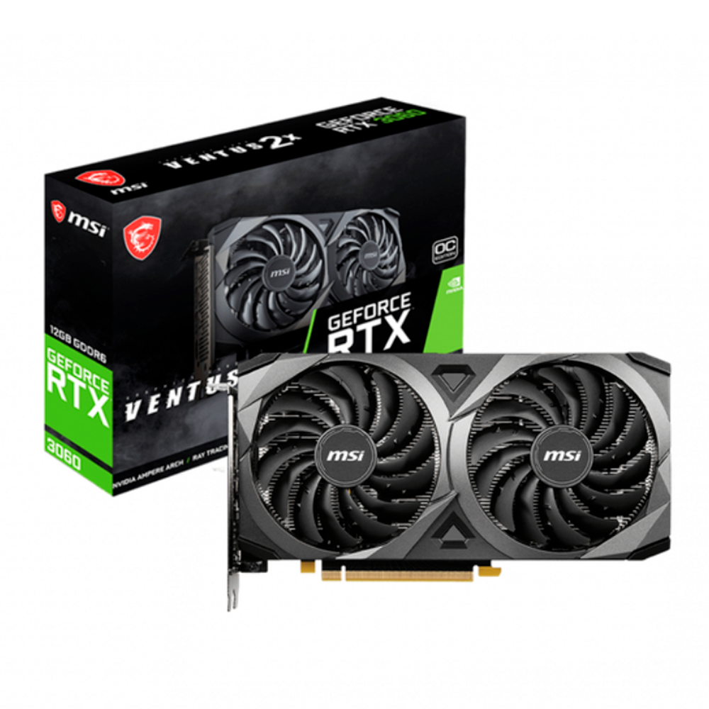 Tarjeta de Video MSI GEFORCE RTX 3060 VENTUS 2X 12GB OC, 912-V397-658