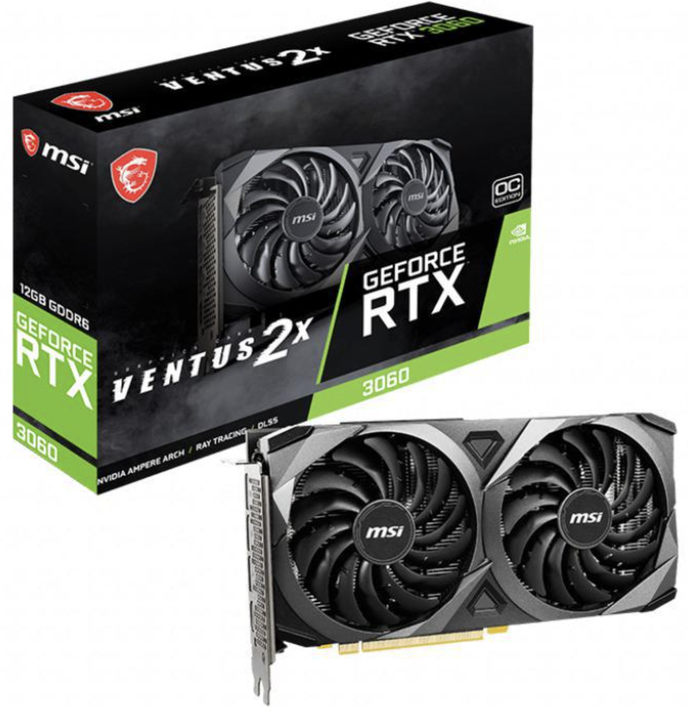 Tarjeta de Video MSI GEFORCE RTX 3060 VENTUS 2X 12GB OC, 912-V397-664