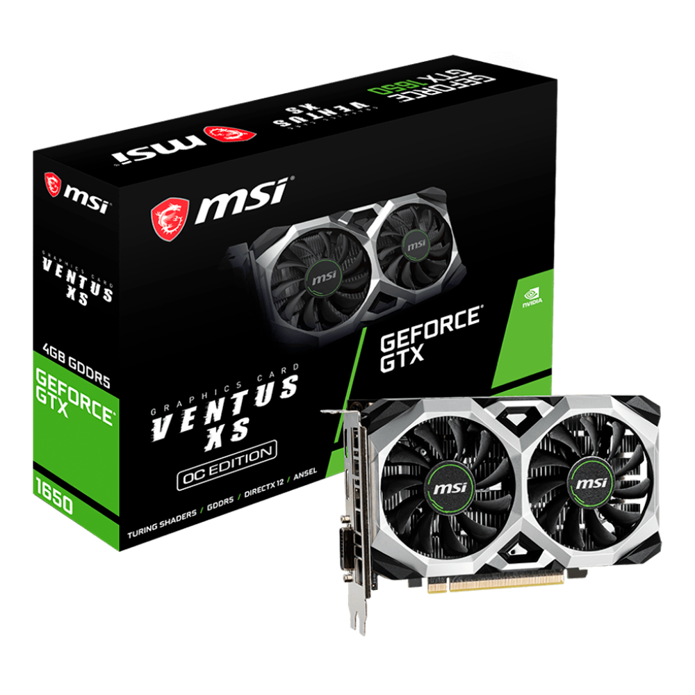 Tarjeta de video MSI GTX 1650 VENTUS XS OC GDDR6