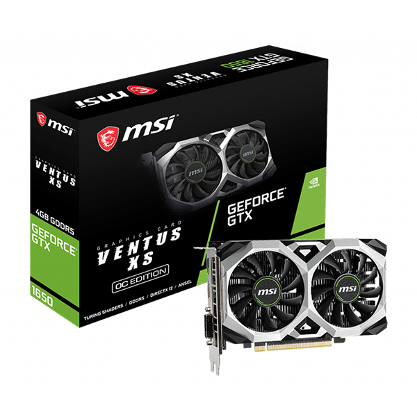 Tarjeta de video MSI GTX 1650 Ventus XS OCV1  4GB