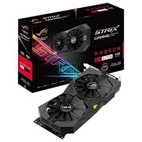 Tarjeta de Video StriX RX-470 OC AMD 4GB Gaming Aura Asus