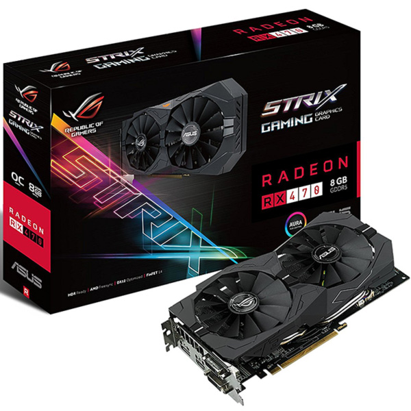 Tarjeta de Video StriX RX-470 OC AMD 8GB Gaming Aura Asus