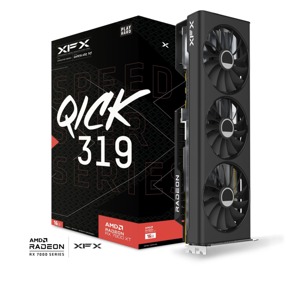 Tarjeta de video XFX Speedster QICK 319 Radeon™ RX 7800 XT Core Edition 16GB GDDR6 -78TQICKF9