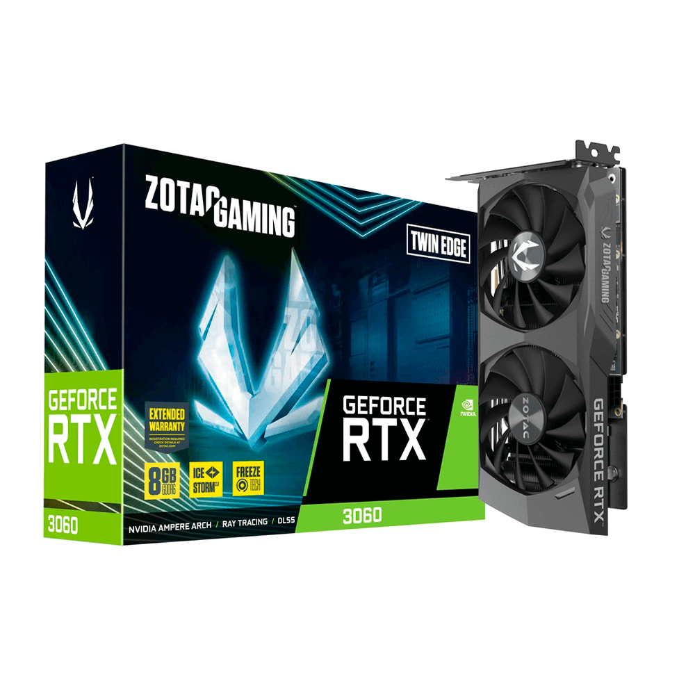 Tarjeta de Video ZOTAC GAMING GEFORCE RTX 3060 Twin Edge 8GB GDDR6 ZT-A30630E-10M