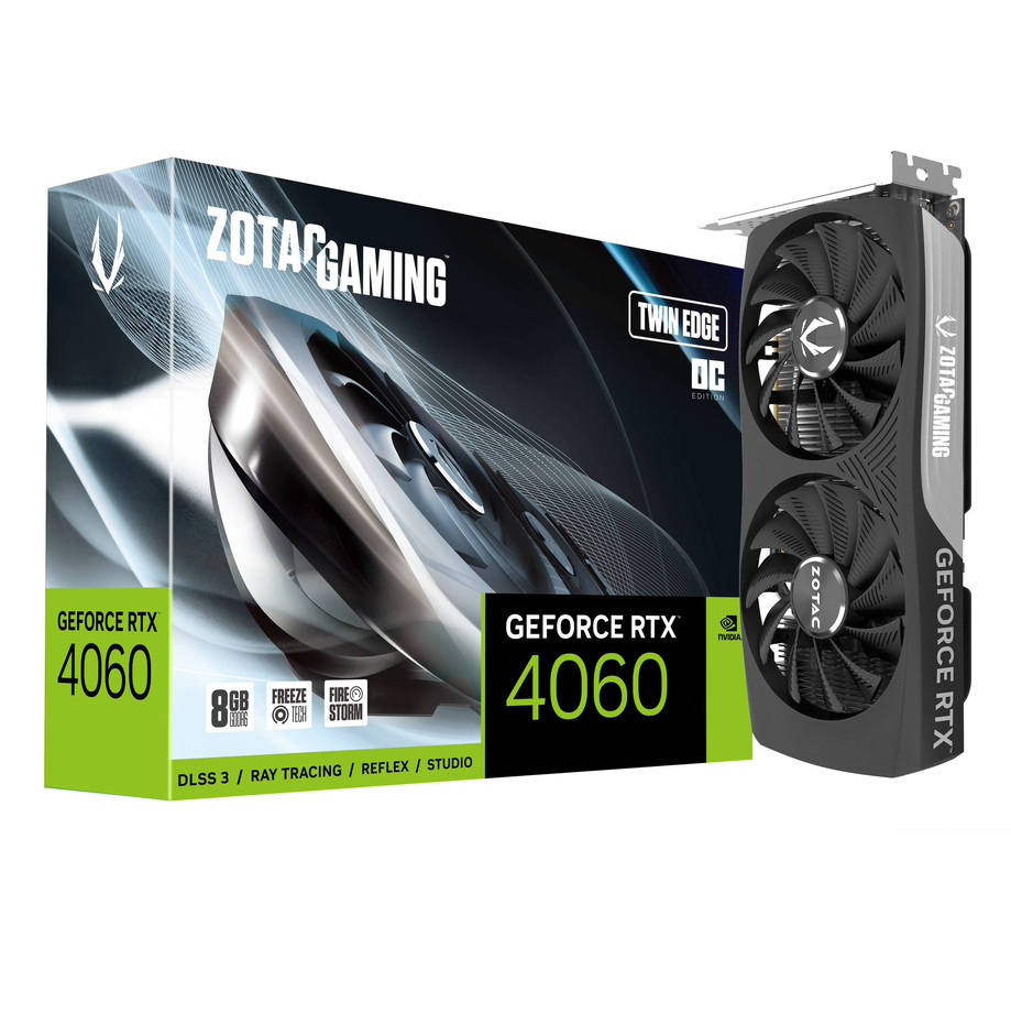 Tarjeta de Video ZOTAC GAMING GEFORCE RTX 4060 8GB Twin Edge OC ZT-D40600H-10M