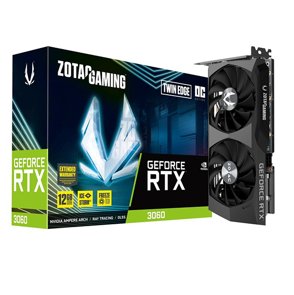 Tarjeta de Video ZOTAC RTX 3060 Twin Edge OC 12GB GDDR6 192Bit ZT-A30600H-10M