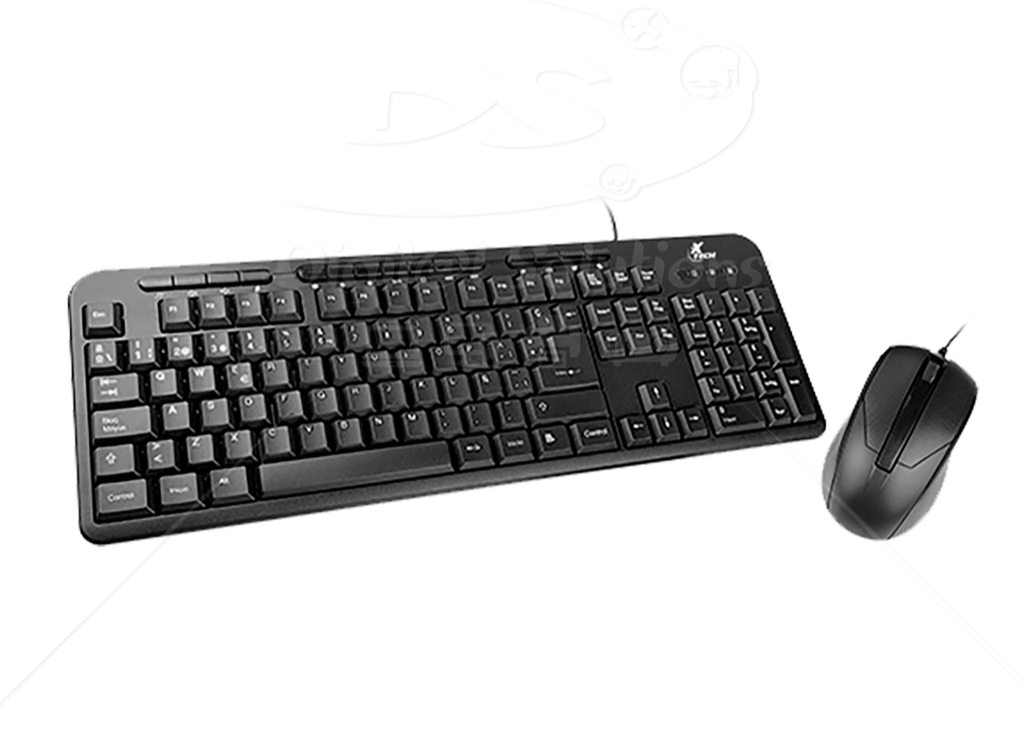 Teclado Xtech Kybd/Mse Combo USB Multimedia Spanish XTK-301S