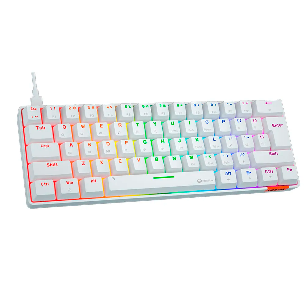 TECLADO MECANICO GAMING MEETION USB-C MK005 WHITE