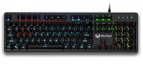 TECLADO MECANICO GAMING MEETION USB MK007, BLACK