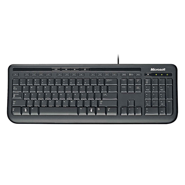 Teclado Microsoft Wired 600 Multimedia Black USB  Spanish ANB-00004