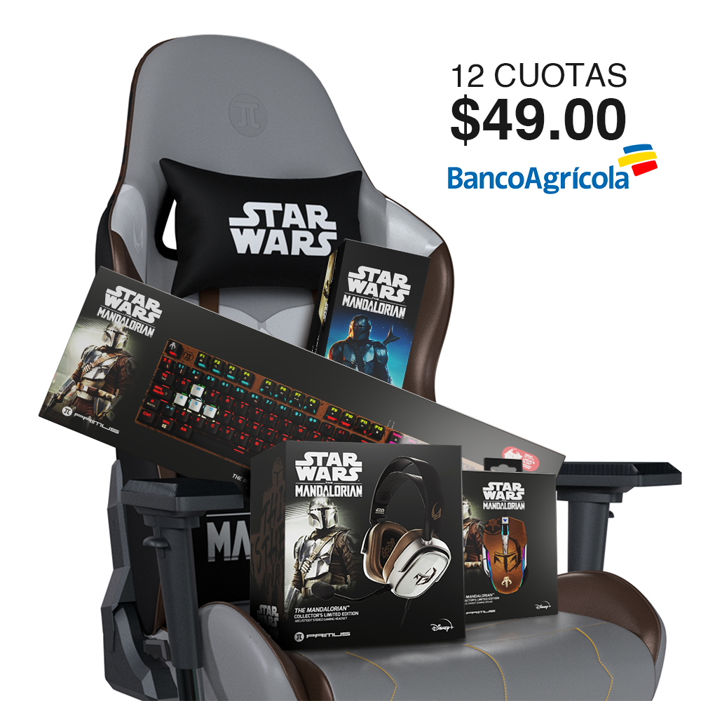 The Mandalorian Kit | Silla, Teclado, Headset, Mouse y pad Originales | Primus