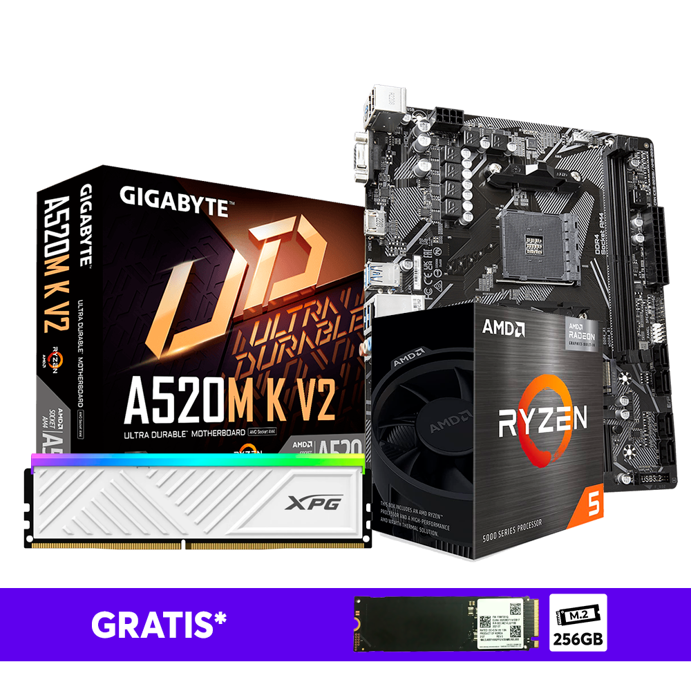 UPGRADE KIT | A520M + Ryzen 5 5600G + 16GB 3600Mhz | GRATIS M.2 256GB