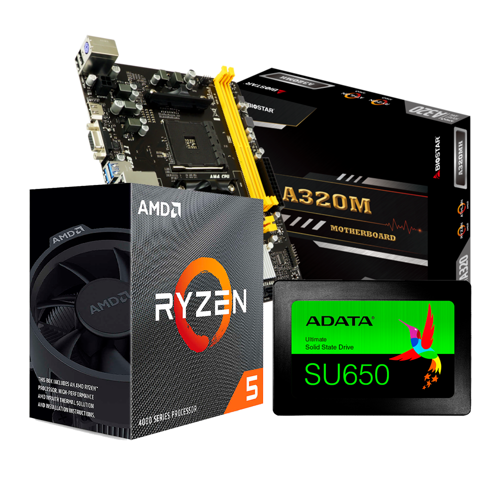 UPGRADE KIT PAPITA V2 RYZEN 5 4600G, CHITSET A320, SSD 960GB.