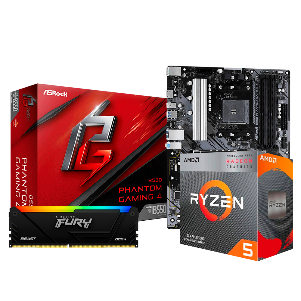 Upgrade Kit Ryzen 5 4600G, Vega 7, Chipset B550, DDR5 16GB.