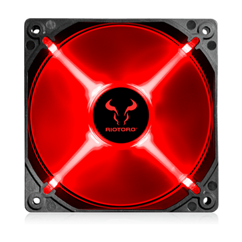 Ventilador Riotoro CROSS-X Classic LED 120mm Fan Red