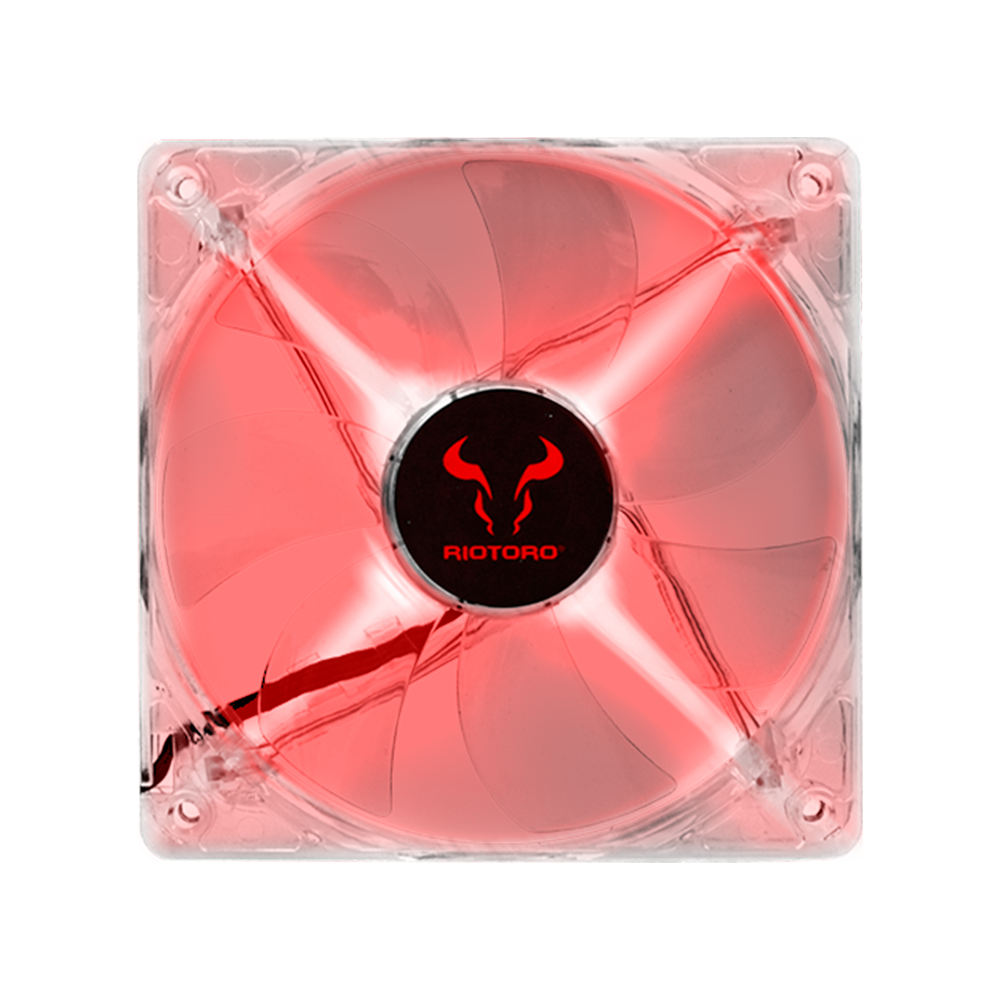 Ventilador Riotoro CROSS-X Clear LED 120mm Fan Red