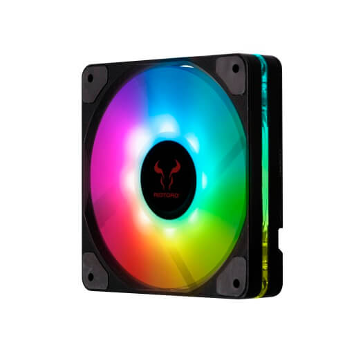 Ventilador Riotoro QUIET STORM RGB 120mm Addressable LED, ASUS/Gigabyte/MSI compatible