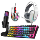 Xtrike Me Pack, Teclado Mecanico 60% + Mouse GM-316W + Headset GH712 + Microfono XMC-03 - KT