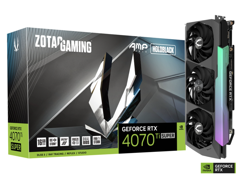 ZOTAC GAMING GeForce RTX 4070 Ti SUPER AMP HOLO 16GB GDDR6X ZT-D40730F-10P