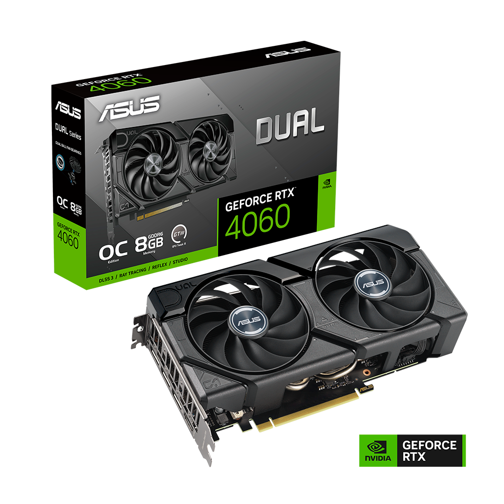 Tarjeta de Video Asus NVIDIA GeForce RTX 4060 OC Graphic Card - 8 GB GDDR6 DUAL-RTX4060-O8G-V2 