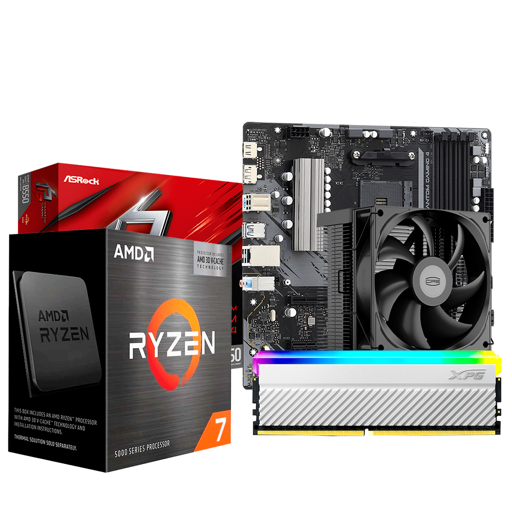 Upgrade Kit Ryzen 7 5700X3D, Motherboar ATX B550, DDR4 16GB, CPS Cooler R400