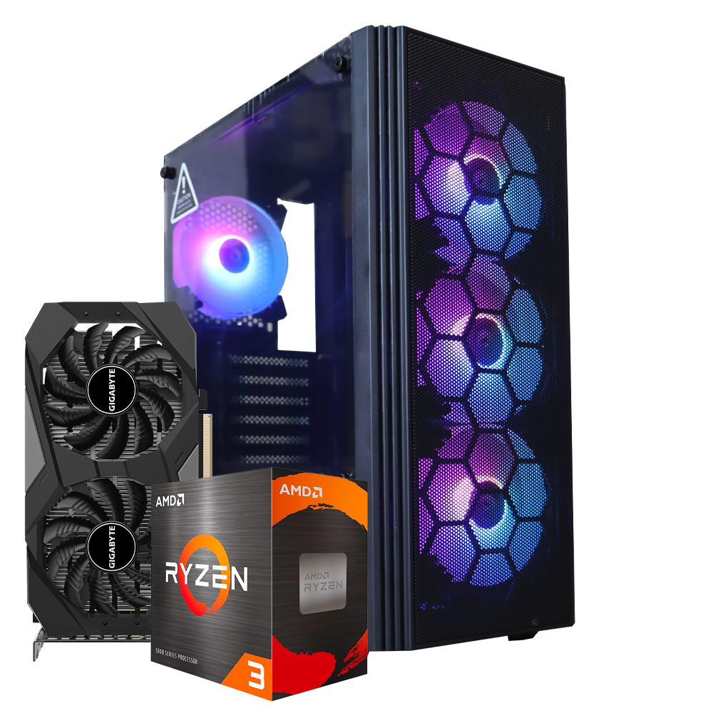 PC ZEN NOW, Ryzen 3  5300G, 16GB DDR4 Fury, SSD 256GB Legend, RTX 3050 6GB, A520M - PSU 550W 80+