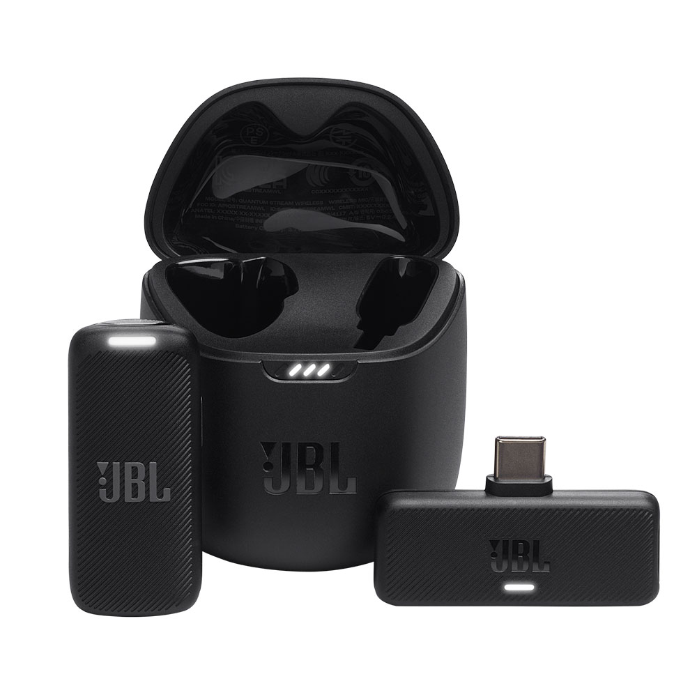 Microfono de Solapa JBL Quantum Stream Inalambrico, Adapter Tipo C, JBLSTRMWLUSBCBLKAM
