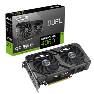 Tarjeta de Video ASUS Dual RTX4060TI-O8G PCI Express 40 NVIDIA, DUAL-RTX4060Ti-O8G-EVO, 90YV0J49-M0AA00