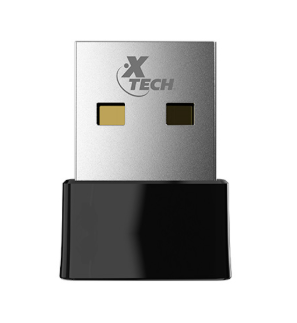 Adaptador Xtech, nano USB inalambrico WiFi AC de doble banda 600Mbps, XTC-600