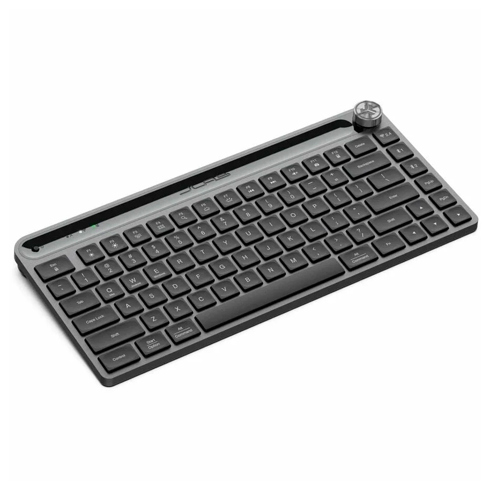 JLab Epic Mini teclado Bluetooth+inalámbrico+USB, negro, 108 teclas, Iluminado, multidispositivo 3, teclas de tacto suave, PC+MAC+Tablet. Bateria hasta 1 año -KEPICMINIKEYRBLK4