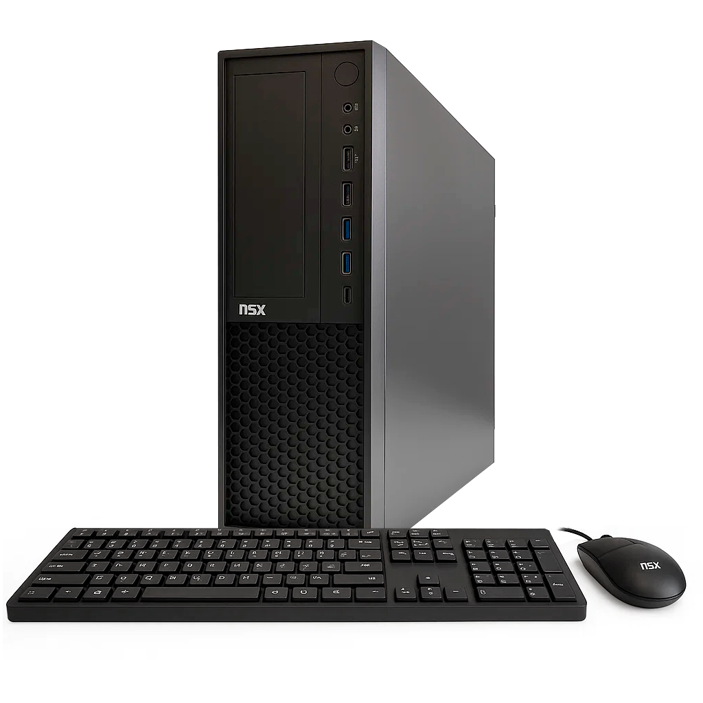 PC NSX SLIM, AMD R5 5600GT, MB MSI A520M-A PRO, 16GB Ram DDR4, M.2 512 P300, Teclado + Mouse ESP, PSU SFX500w Windows 11 Home 