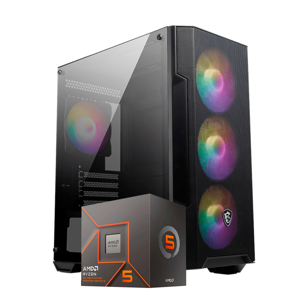 Pc Mesirve Ryzen 8500G, Radeon 740M, RAM 16GB DDR5, SSD 500GB M.2, PSU 550W 80+