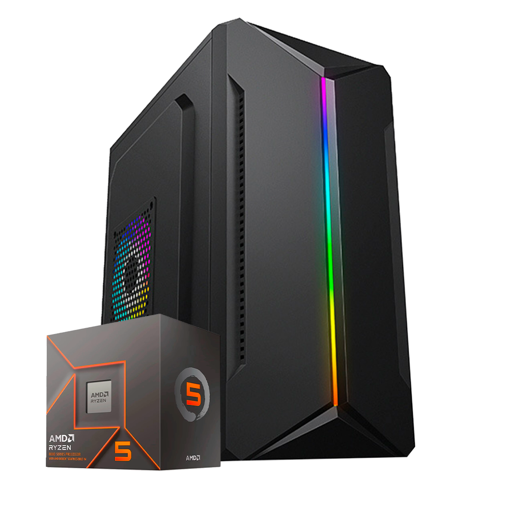 Pc Mesirve Ryzen 5 8500G, Radeon 740M, RAM 16GB DDR5, SSD 500GB M.2, PSU 550W 80+