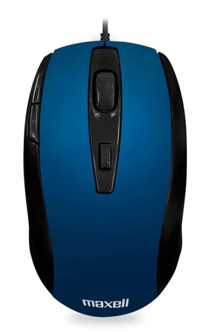 Mouse Maxell MOWR-105 cableado optico 5  botones AZUL, 