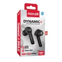 Audifonos Bluetooth Maxell,  DYNAMIC + . EB-BTDY+ BT +True Wireles Stereo Earbuds ULTRABASS, NEGRO