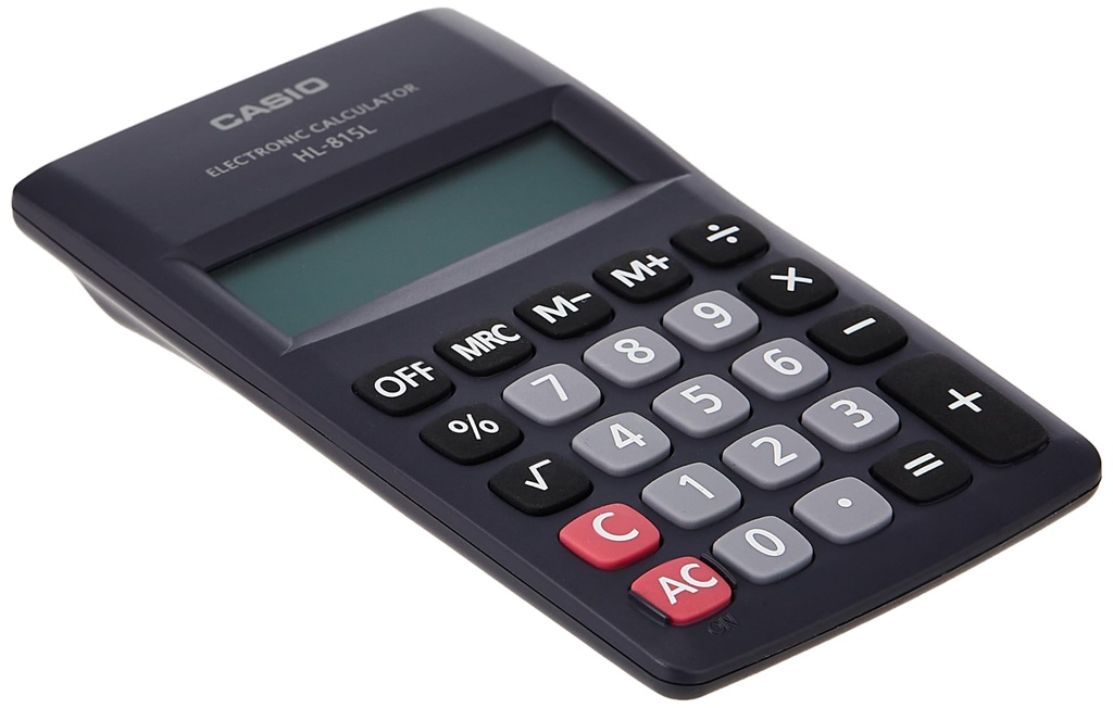 Calculadora CASIO HL-815L BK, Calculadora de Bolsillo de 8 digitos 