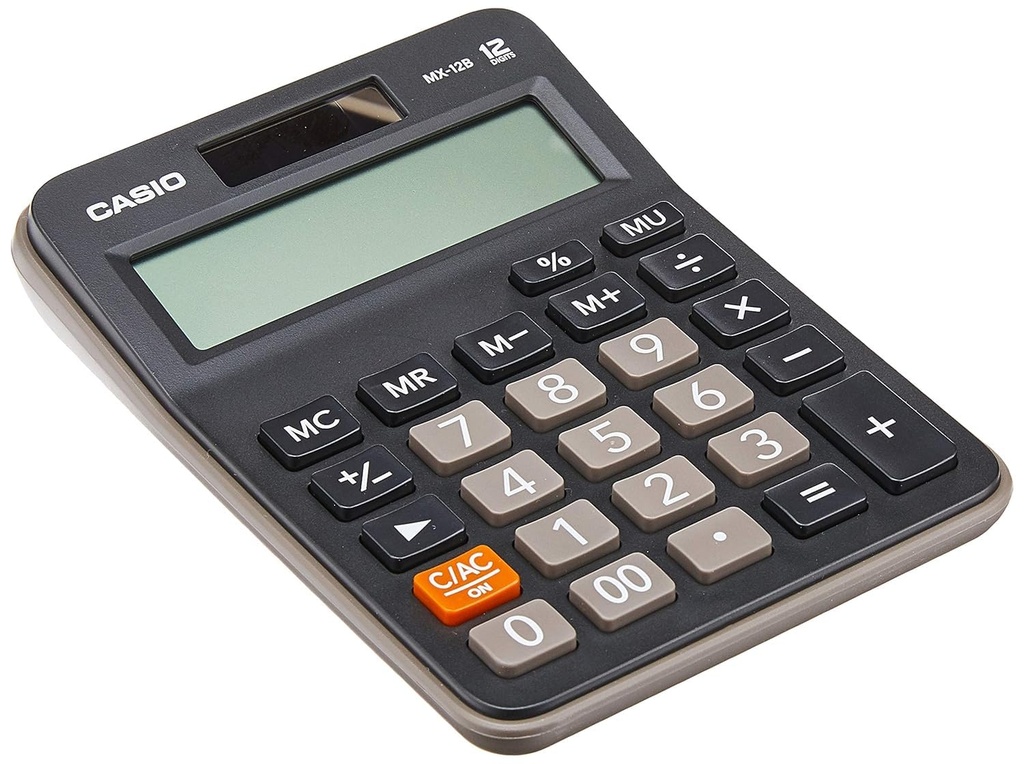 Calculadora CASIO MX-12B  BK, Calculadora de mesa de 12 digitos 