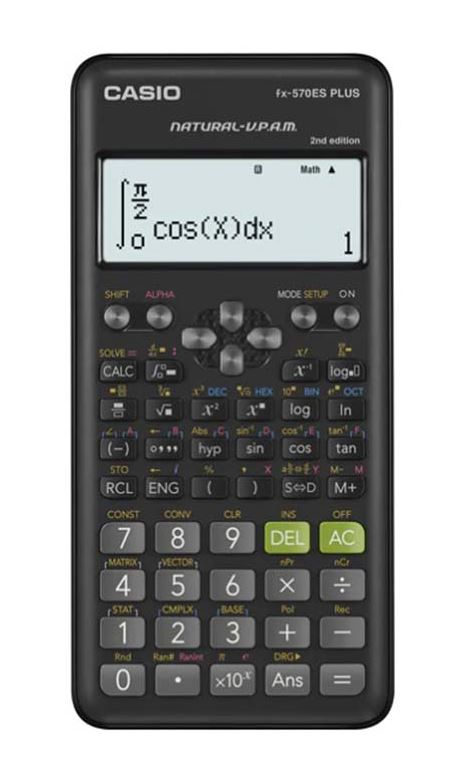 Calculadora cientifica CASIO FX-570ES PLUS2  BK, 417 funciones, texto natural